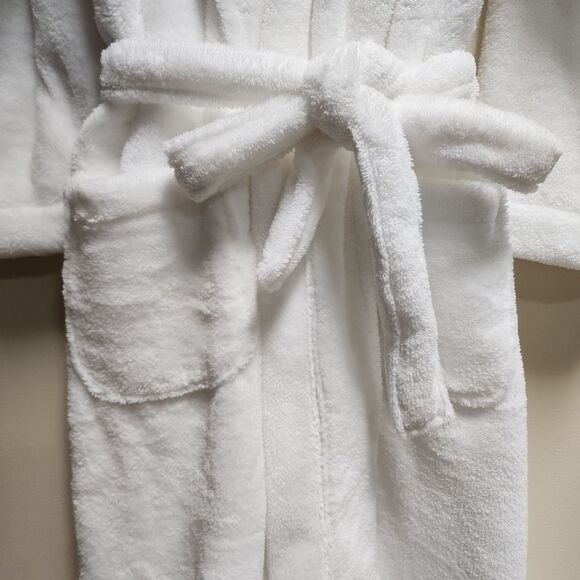 NEW Plush White Robe Unisex Super Soft Luxury Robe Size L/XL - Picture 7 of 9